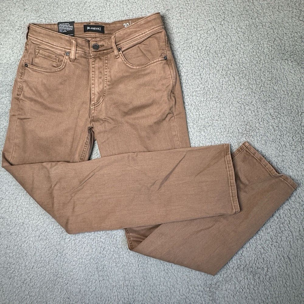 Blank NYC Men's Stanton Straight Fit Stretchy Brown Jeans Size 30x32 NWT